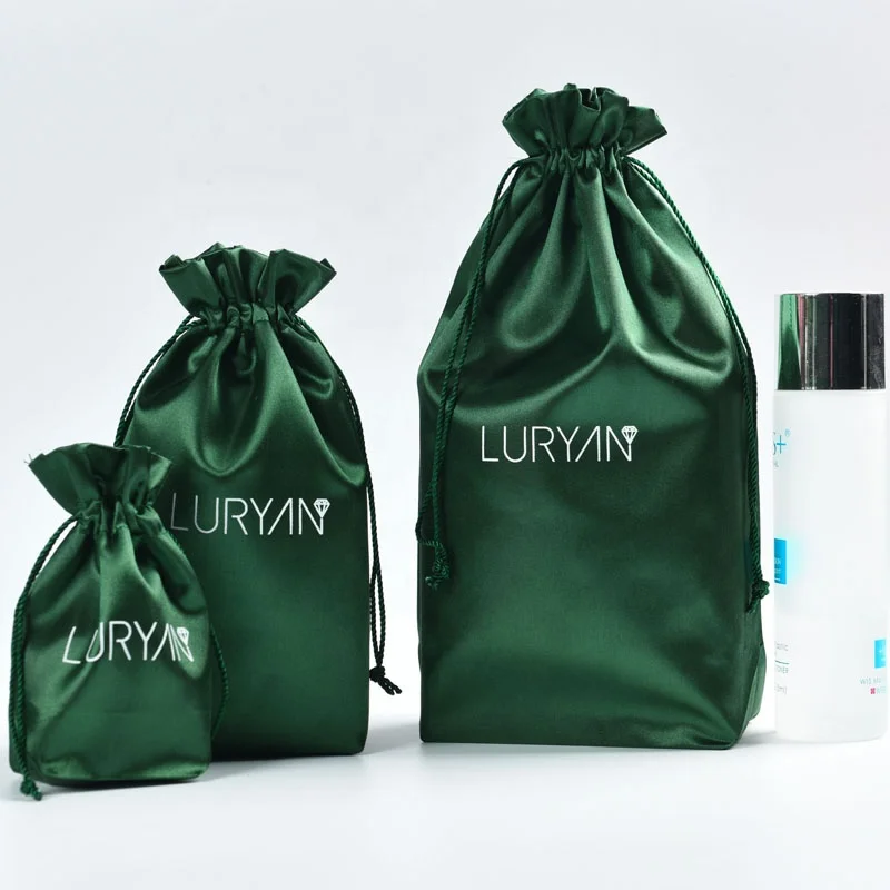 Custom satin bags wholesale satin pouch bag storage packaging dust satin drawstring bag