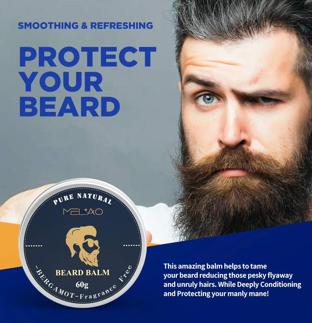 Wholesale Private Label 100% Pure Organic Beard Growth Shaping Smoothing Mens beard oil and balm Beard Care  custom