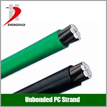 Factory Price 7-Wire 15.24mm Unbonded PC Strand PE Strand