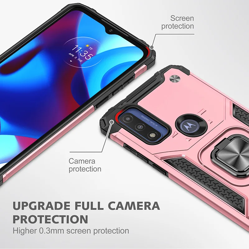 Luxury newest mobile accessories cell phone case for motorola moto g pure kickstand phone back cover for Moto G Power 2022