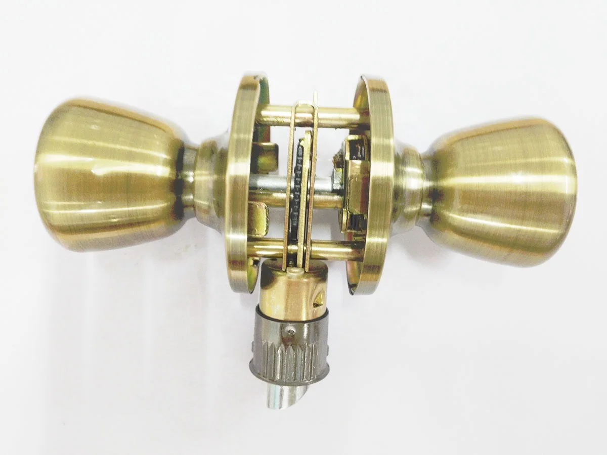 High Quality stainless steel door lockset, tubular knobset lock brass cylinder door knob lock 500 - 999 pieces