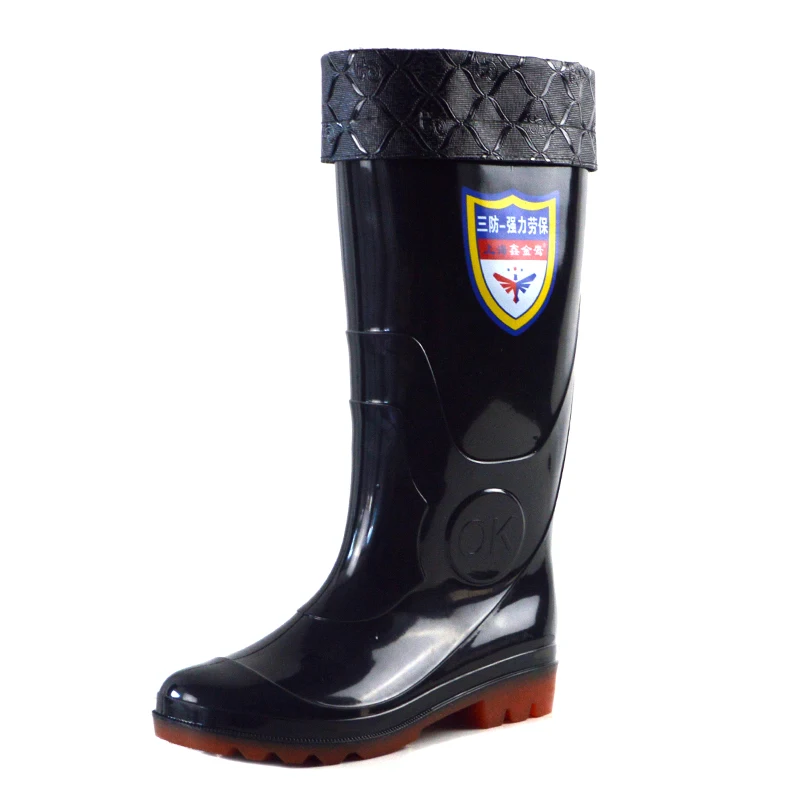 High quality black beef tendon bottom work rain boots PVC rain shoes delivered wear protection shoes rainboots