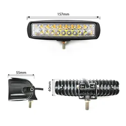12v 24v 36v 54w car truck led work lights 2colors car off road light bar running light work lamp