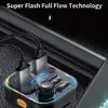 Factory OEM car mp3 player FM transmitter Car quick charger 20W C17 with RGB light QC3.0 super USB charging for phone