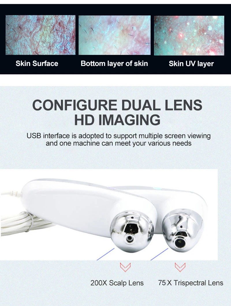 1080p high resolution 11 inch skin analyzer Hair follicle detector Hair analyzer head therapy special instrument