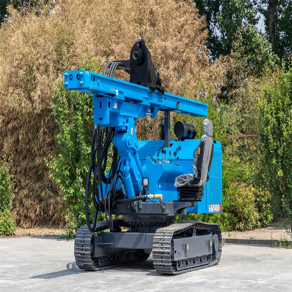 Hydraulic Diesel Pile Driver 360 Degree Rotate Photovoltaic Solar Pile Driving Machinery