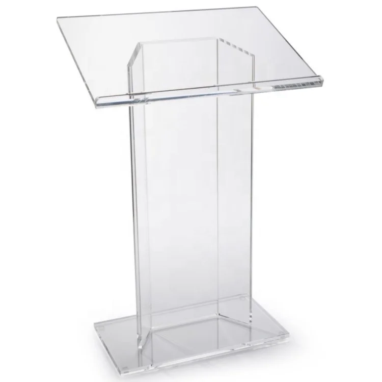 Workshop Series Acrylic Podium for Floor Large Reading Surface Clear customized size high quality stand