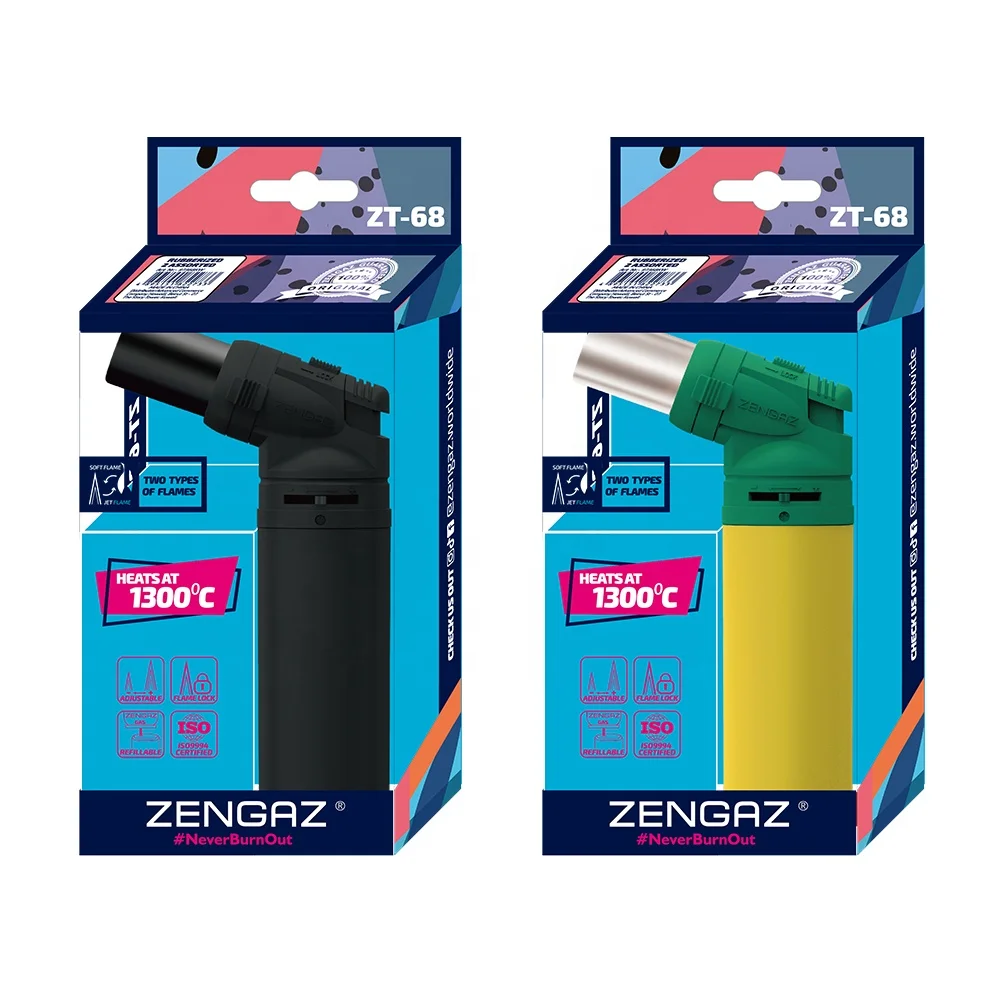 ZENGAZ ZT-68 Регулируемый двухтиповый портативный бутановый газовый многоразовый факел