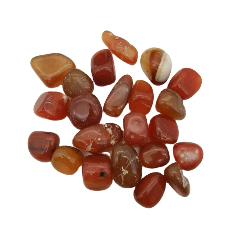 wholesale healing crystal stones red agate natural crystal tumble stones  For home accessories