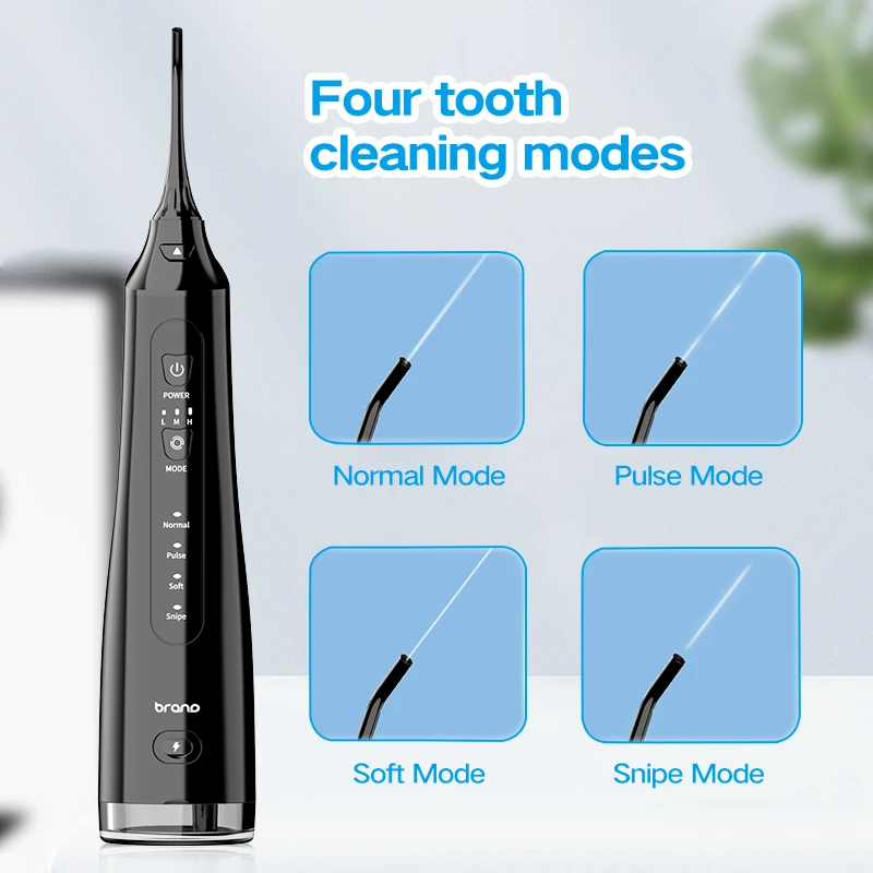 portable Cordless Water Flosser Rechargeable Travel Irrigator Water Tank Irrigator Portable Oral Cleaning 3 Mode dental Flosser