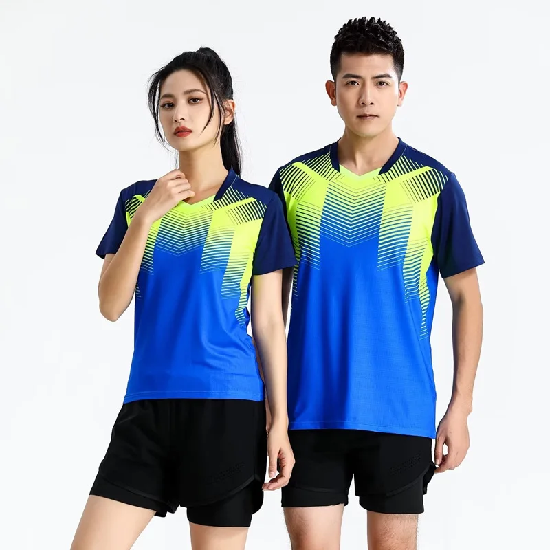 SDN-006 быстросохнущая униформа для бадминтона, настольного тенниса, оптовая продажа, мужская рубашка для студентов, одежда для тенниса для женщин