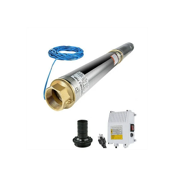 Kepeida 3SPM2 11-0.37 3inch 2M3/H 39Meter Stainless Steel AC Submersible Bore Deep Well Water Pump System