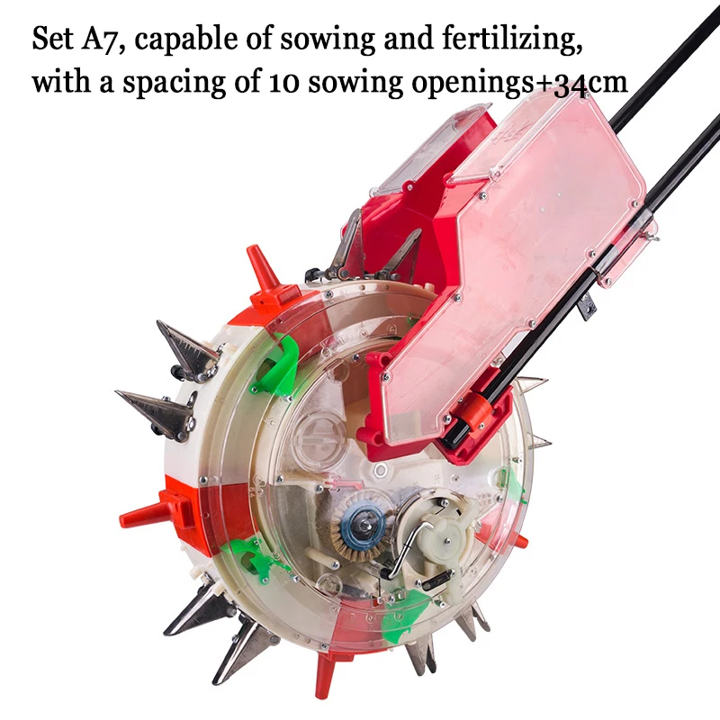 Reseeding Grass Seeder/Spread Soil Mixing Gardening Rotary Tool Garden Wheel Cultivator fruit  Vegetables corn seed planter