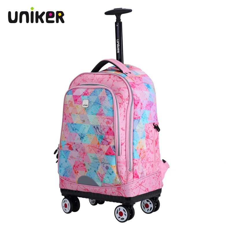 UNIKER Best 4 Wheels Carry On Travel Trolley Bags For College Boys and Girls