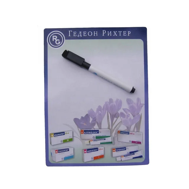 Paper writing fridge magnet notepad with pen