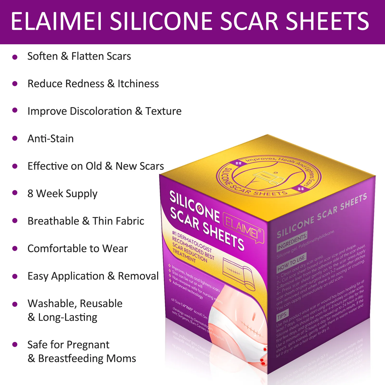 High Quality Removal Repairing Plaster Silicone Scar Reduction Sheets 1.5m Comfortable Invisible Transparent Patch
