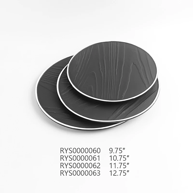 Matt Flat Round Porcelain Dinner Plate Wholesale Steak Flat Bulk Ceramic Plate Kitchen Catering Dish Slate Steak Plate for Hotel