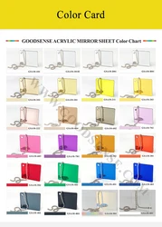 Goodsense Hard Blue 2 Way Mirror Acrylic Wholesale Sew on Acrylic Glassless Mirror Plexiglass Light for Infinity Tunnel Mirror