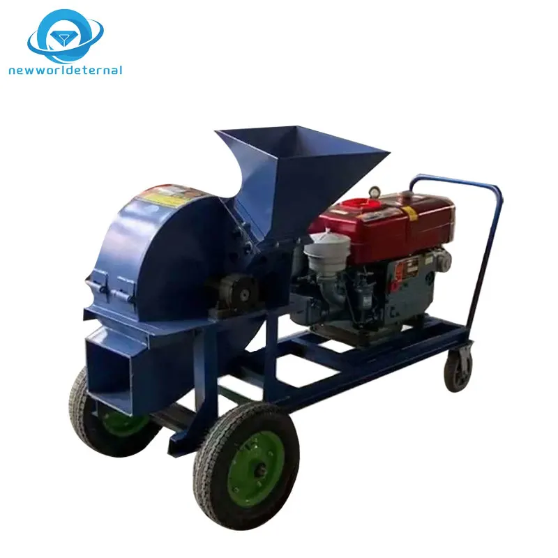 Twig diesel shredder straw gasoline shredder Twig electric grape shredder can move fruit tree leaves