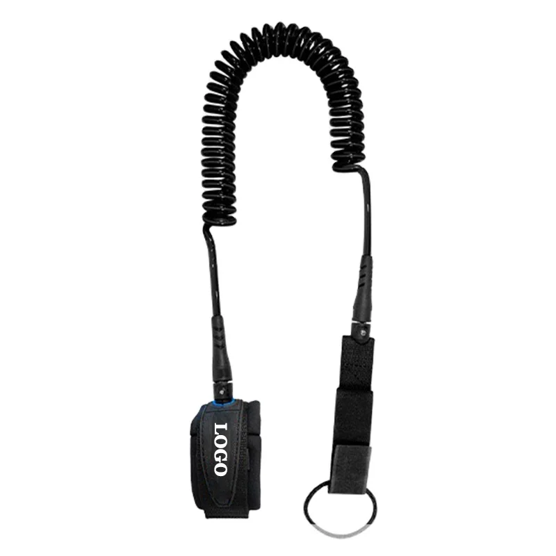 High Quality SUP Leash Coil Leg Rope Surfboards Leash OEM Surf Leash Coiled Ankle Rope accessories for paddle surf