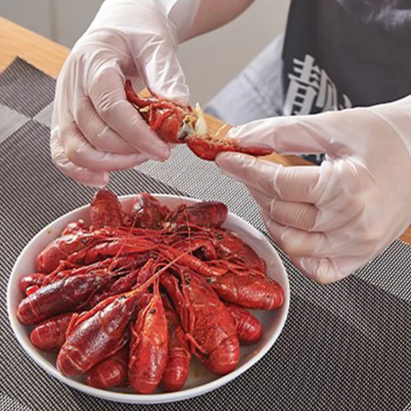 Disposable Plastic Gloves Disposable Pe Plastic Gloves Transparent Ldpe Poly Food Polyethylene Clear Bag OEM Customized Logo GUA