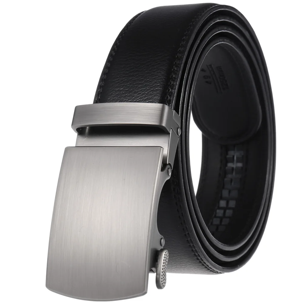 yb140 Classic Fashion Flat Buckle Leather Belts for Men