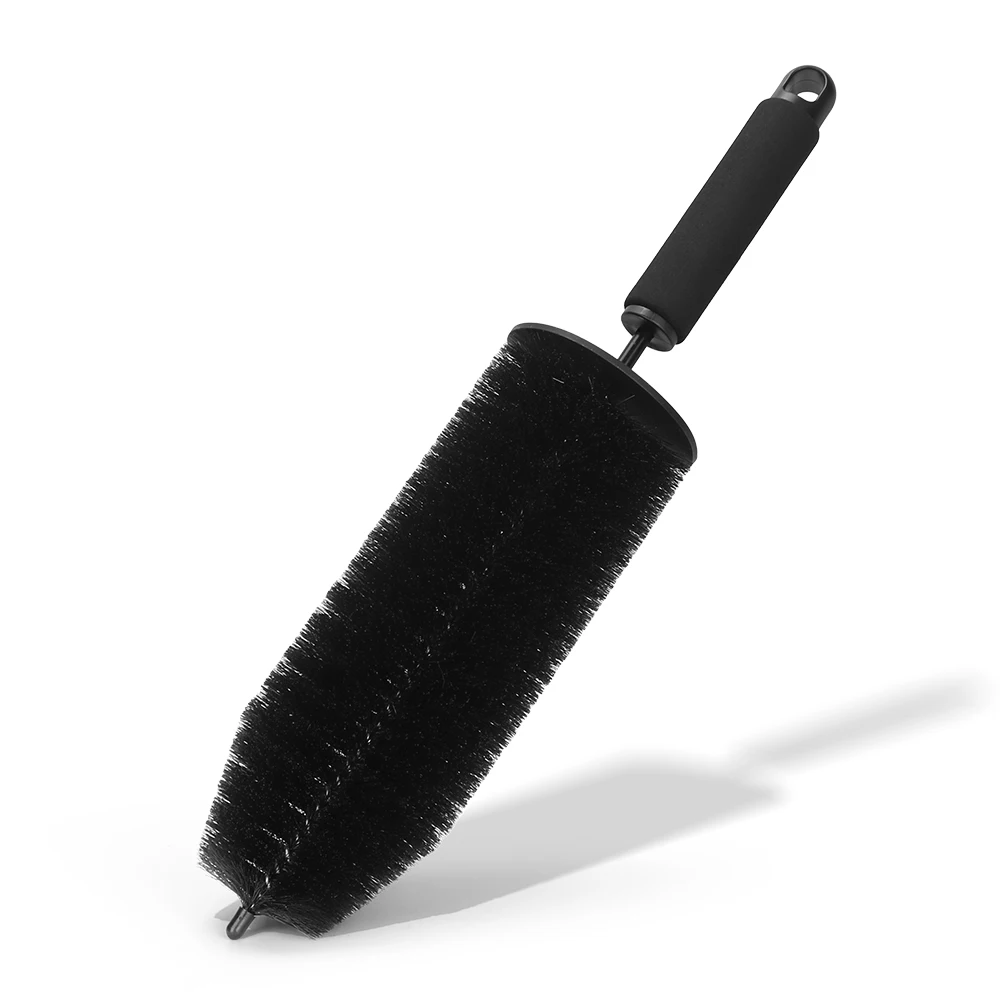 Car Wheel Brush for Vehicle Soft Bristle Wheel Cleaner Brush No Scratch Tire Rim Scrub Brush Easy Reaching Inside Deep Rim