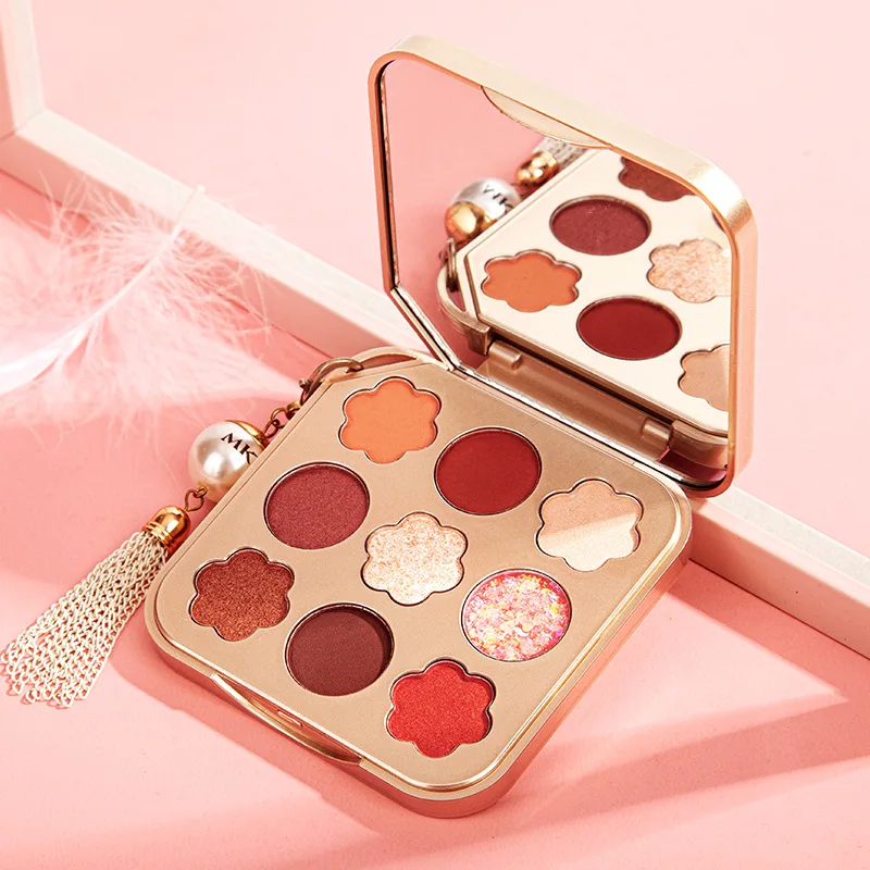 2021 fashion new bright diamond 9 color eye shadow palette matte pearly glitter eye shadow