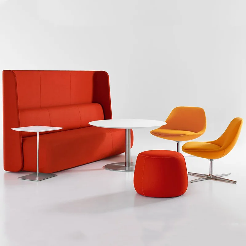 Sectional public area waiting sofa office lobby fabric reception sofa with table