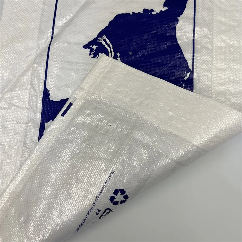20kg 25kg 50kg plastic pp woven laminated rice flour sack with handle washing powder packaging bags