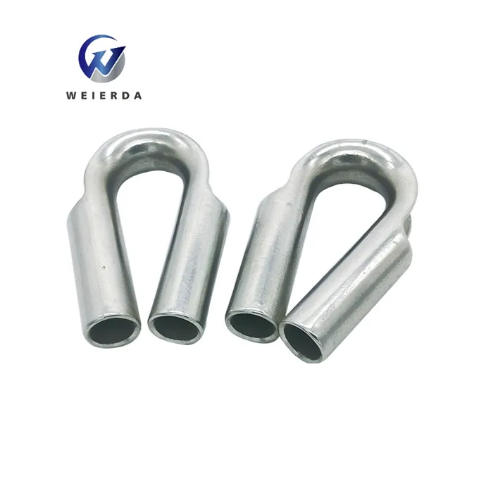 Heavy Duty  Round  Galvanised Cable Thimbles Stainless Steel 304 Standard Wire Rope Thimble