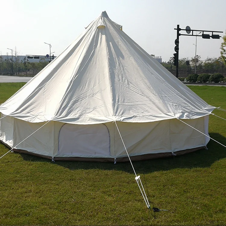 DANCHEL OUTDOOR 4M diameter Bell Tent 4-Season Large Outdoor camping Tents White Color Oxford Bell Tents Manufacturers Direct