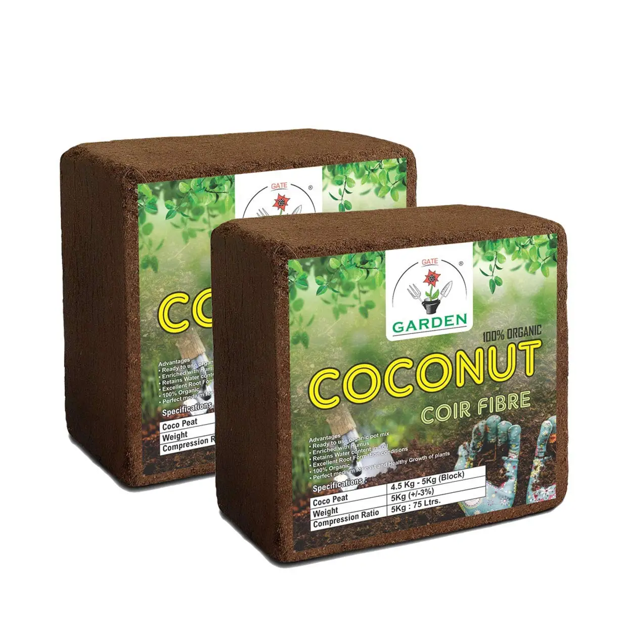 Natural Soil Growing Media Plant Orchid Coco Coconut Fiber Block