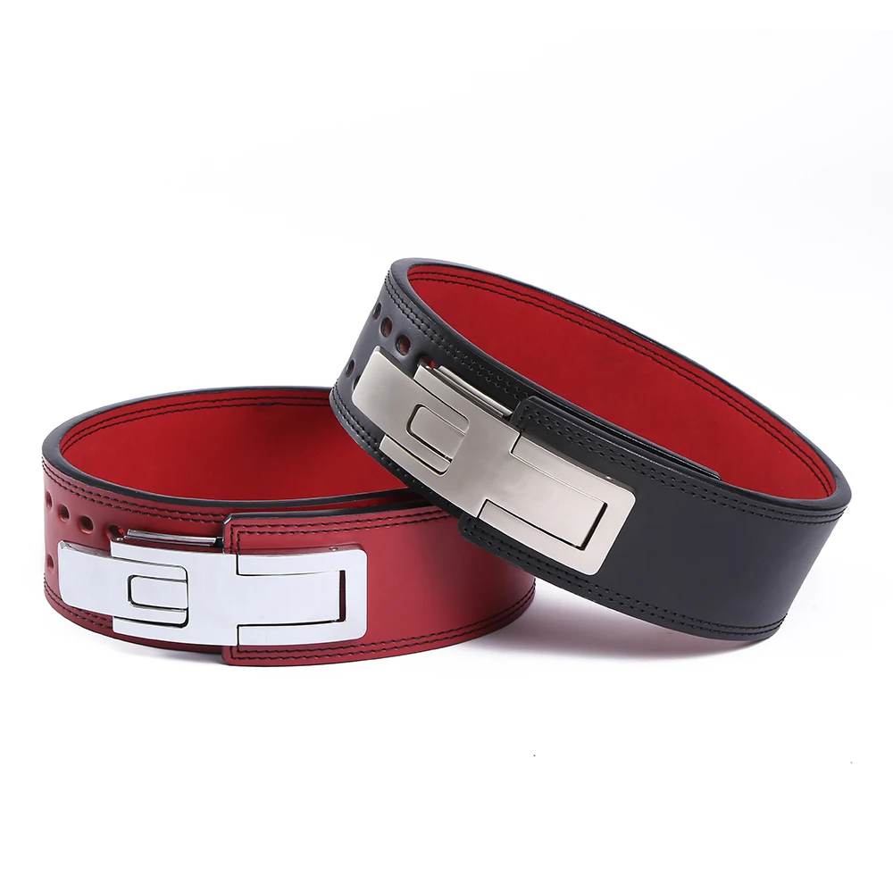 2024 Wholesale Fitness Back Support Squat Weightlifting Powerlifting Weight Leather Lifting Lever Buckle Double Power Belt