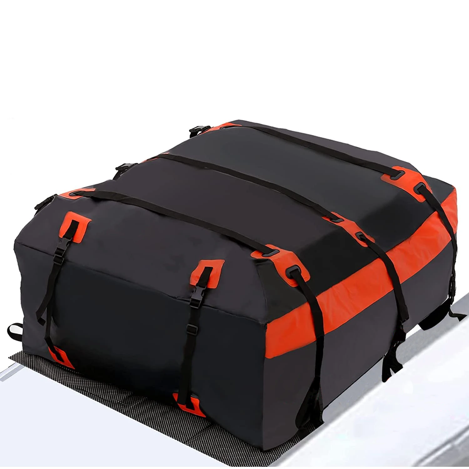 21 cubic feet rooftop cargo carrier car roof bag for all cars with/without rack 600d pvc waterproof storage car roof bag