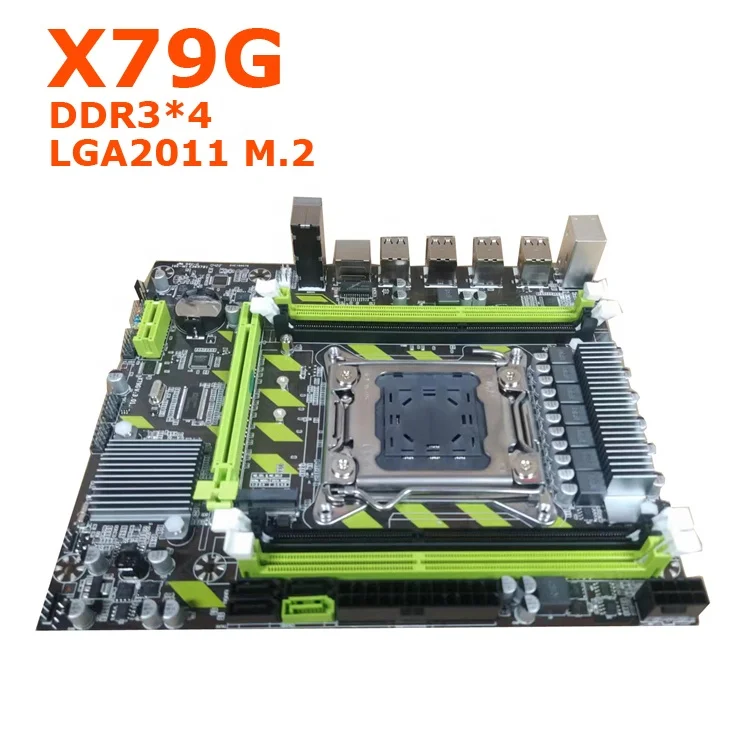 X79 X79G Motherboard LGA 2011 USB2.0 SATA3 Support REG ECC Memory and Xeon E5 Processor 4 DDR3