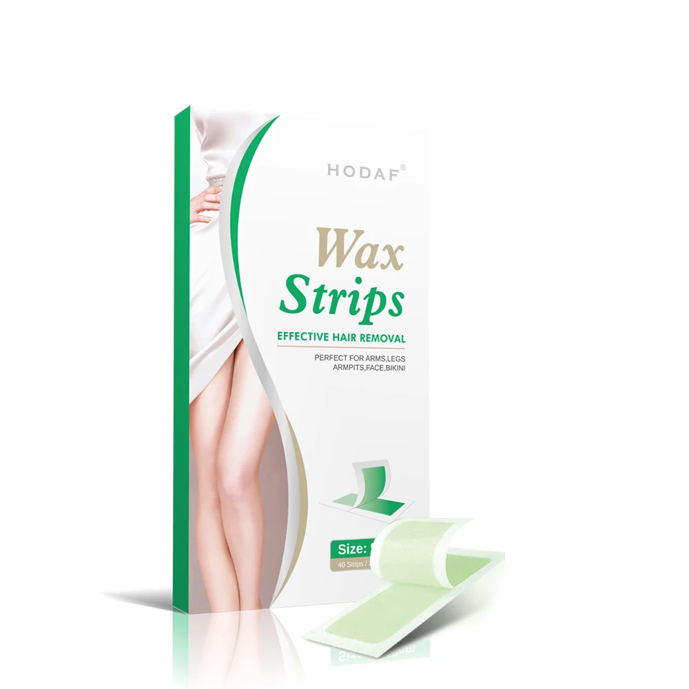 Private Label Hair Removal Cold Wax Strips Disposable Depilatory Wax Strips For Women Summer Use