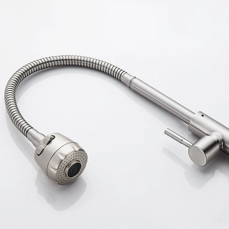 Good Price OEM Stainless Steel Pull Out Sink Tap Single Hole Single Handle Cold Water Kitchen Faucets