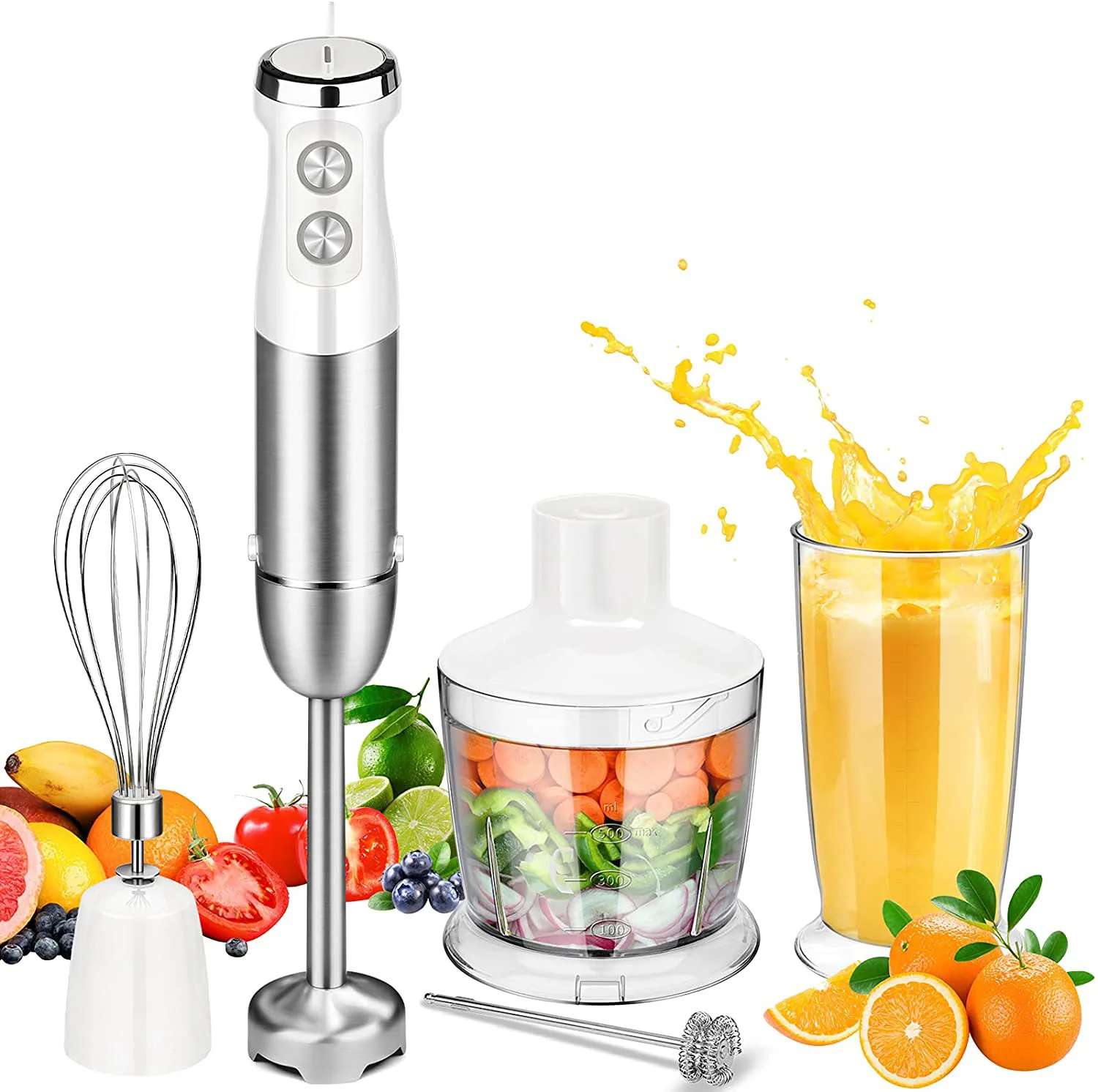 Portable Mini Electric Hand Blender Set Manual Operation Hand Blender with Durable Features