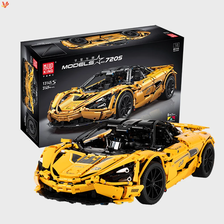 Mould King 13145s Static Version 720S 1:8 Super Sports Car Moc Assembly toddler building blocks Bricks For Birthday Gifts