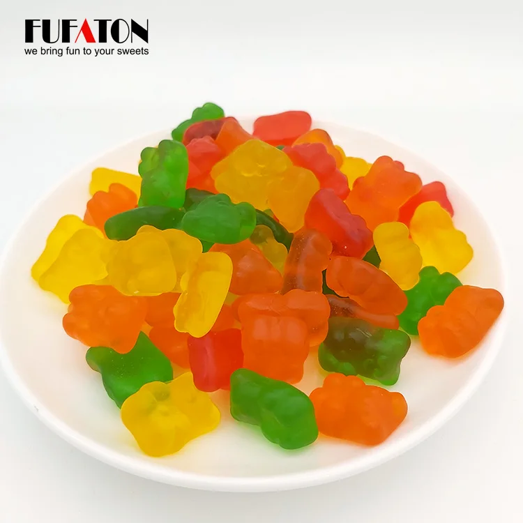Wholesale Sugar Coated Sour Fruit shaped Jellies Candy in different size
