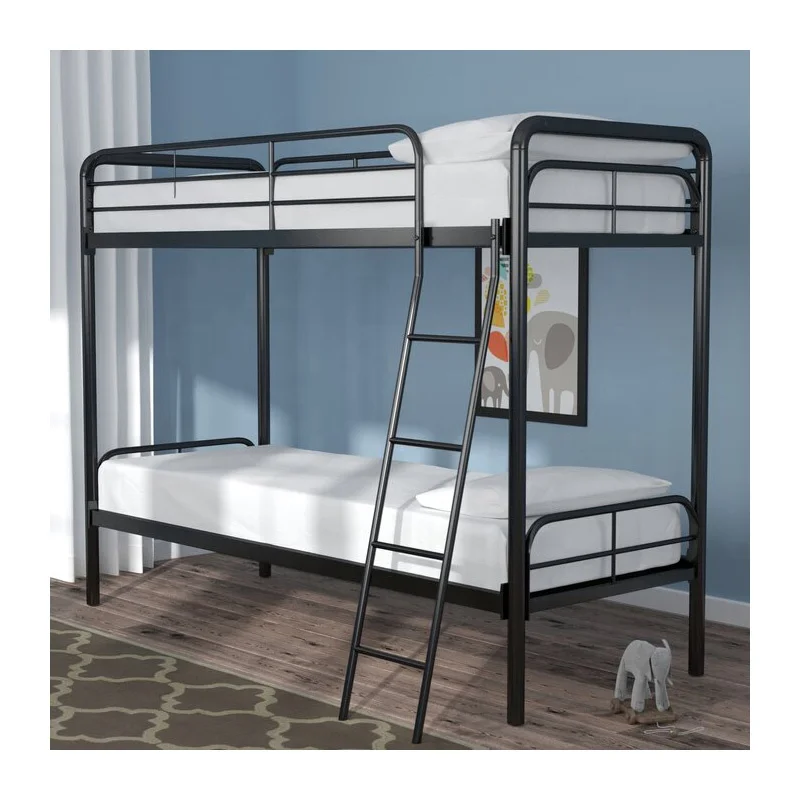 On-trend colorful style classic cheap all ages kids twin over twin metal bunk bed for children