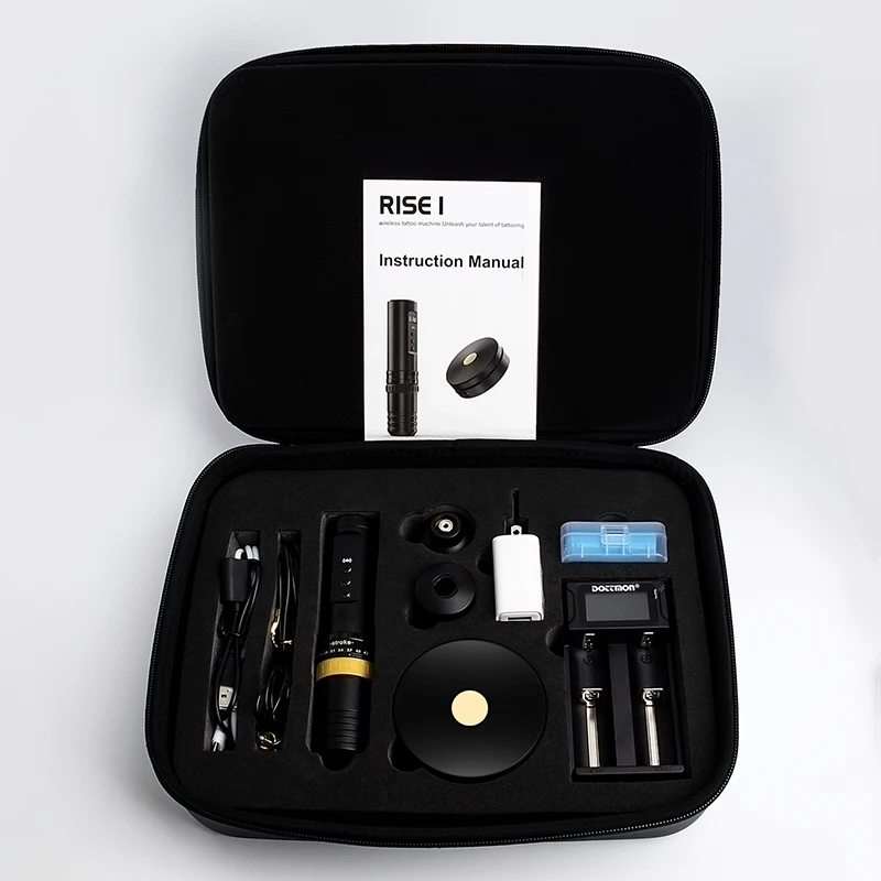 Direct-Factory Sunrise  Wireless Rotary Permanent Makeup Tattoo Machine Wireless Double  Battery Tattoo Gun Machine Kits