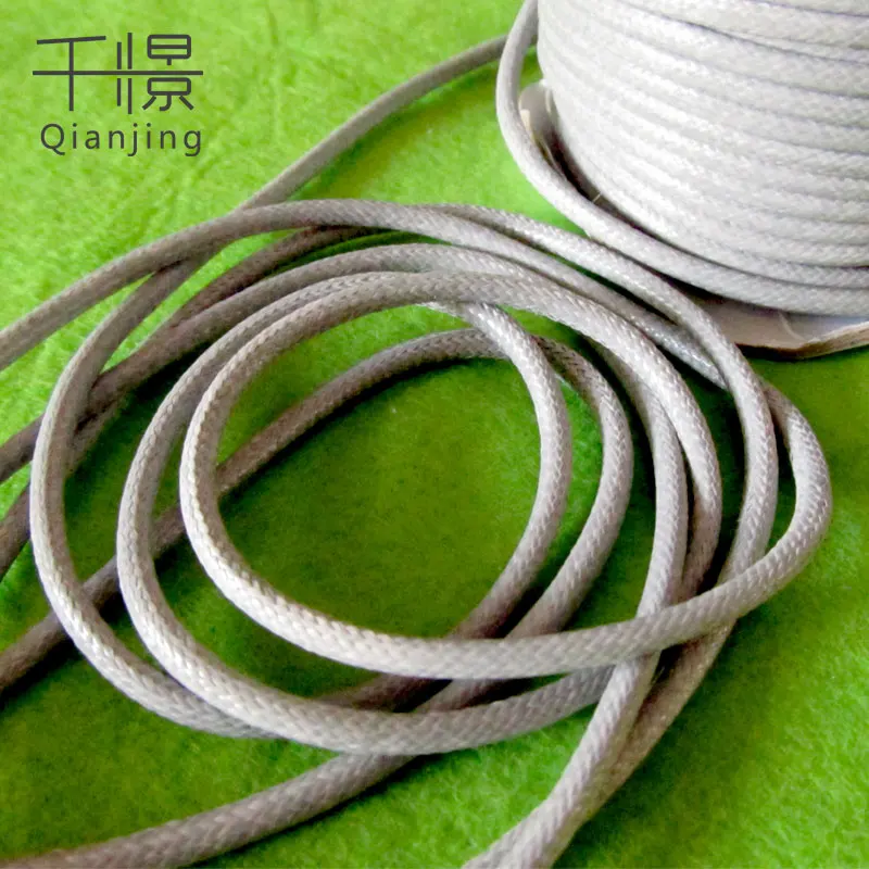 manufacturer supplier 3mm waxed round cord  leather feel draw cord  for garment or bags