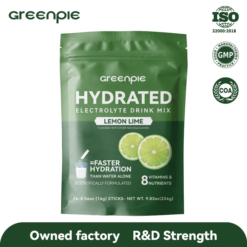 Greenpie Best Tasting  Affordable Unflavored Flavoured 0 Calorie Lemon Grape Electrolyte Powder