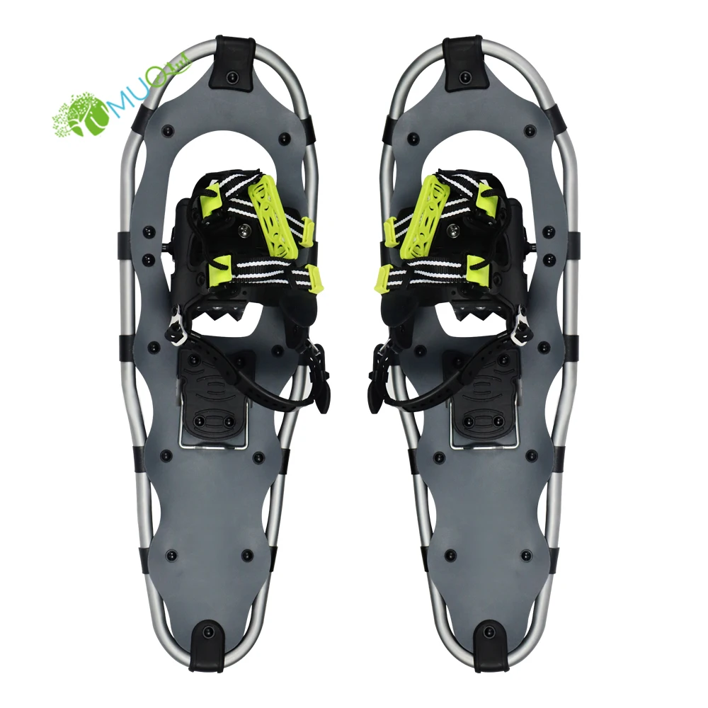 YumuQ Lightweight Aluminum Hiking Snowshoes with HDPE Decking for Outdoor Winter Sports, Camping, Backpacking