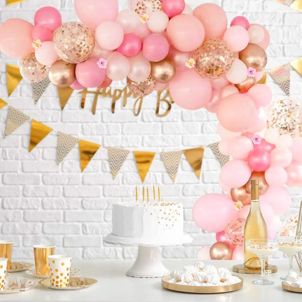 Pink balloon arch garland kit birthday party latex balloon wedding decoration balloon arch kit set garland decorations