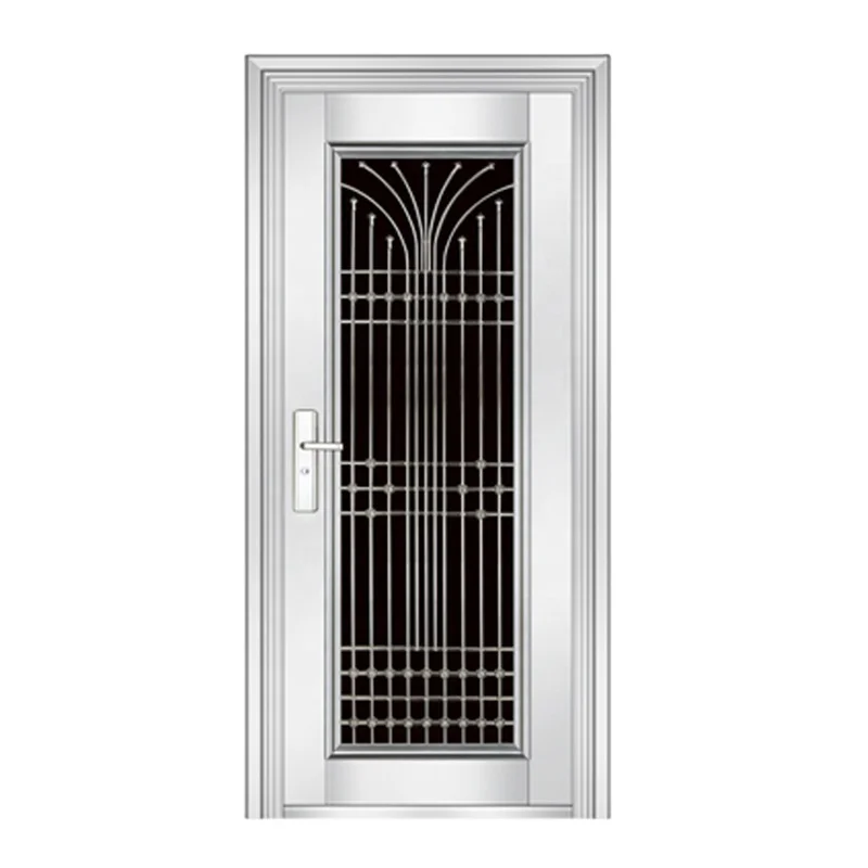 BOWDEU DOORS Stainless Steel Doors With Glass Anti-theft Exterior Main Entrance Front Entry Security Customized Factory Hot Sale