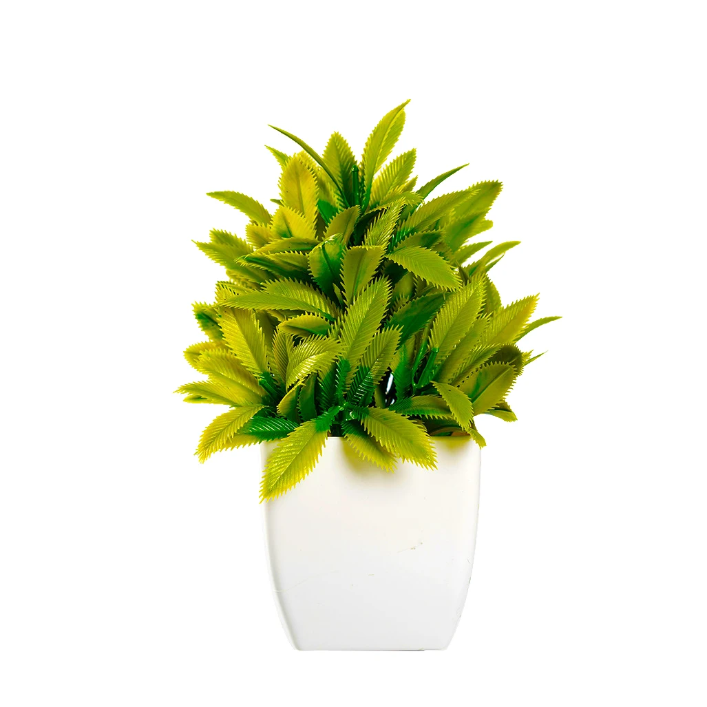 Artificial Mini Pot Home Garden Decoration Green Plant Lavender Pot Table Office Decoration -149
