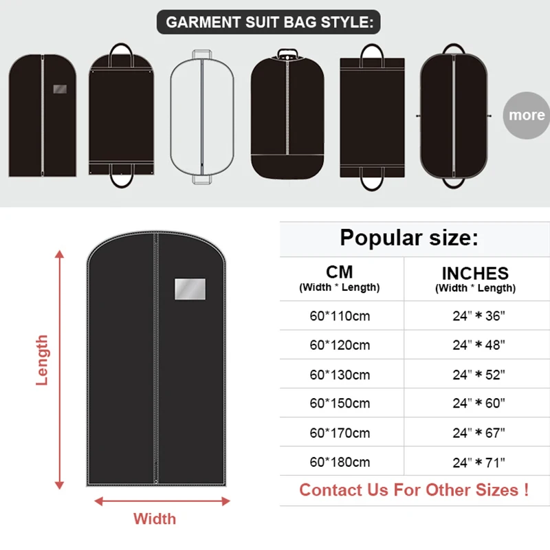 garment bag blue reusable eco friendly non woven suit cover bag storage wholesale custom garment bag